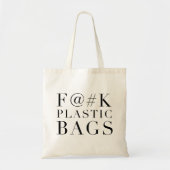 Funny F@#k Plastic zakken Tote Bag (Voorkant)
