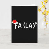 Funny Fa La 8 Christmas Math Teacher Santa Hat Xma Kaart (Gele Bloem)
