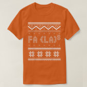 Funny Fa La 8-kerst Wiskunde Leraar Ugly Sweater T-shirt (Design voorkant)