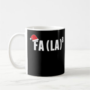 Funny Fa La 8-kerstleraar Wiskunde Santa Hat Xma Koffiemok