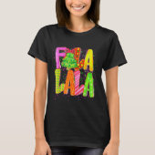 Funny Fa La La Coquette Bow Checkered Christmas Tr T-shirt (Voorkant)