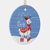 Funny fa la la la la la la llama kerstmop vriend keramisch ornament (Rechts)