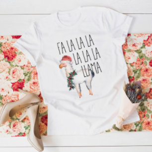 Funny Fa La La La La Lama Kerstmis T-shirt