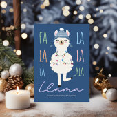 Funny Fa La La Llama Fleece Navidad Kerstmis Feestdagenkaart
