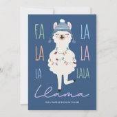 Funny Fa La La Llama Fleece Navidad Kerstmis Feestdagenkaart (Voorkant)