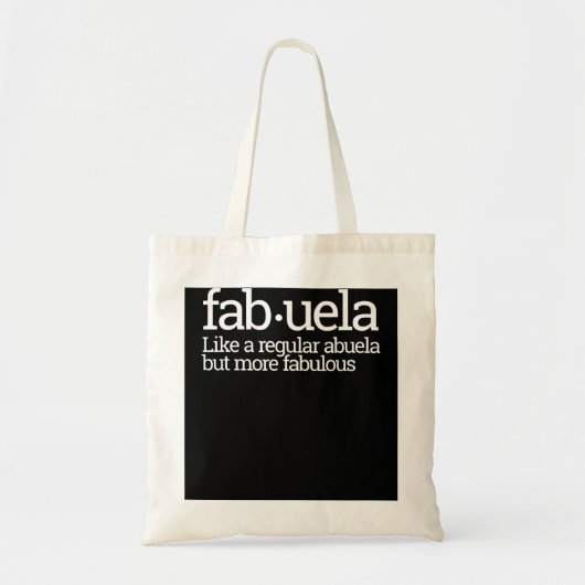 Funny Fabuela Fabulous Abuela Spain Grandma Gift Tote Bag (Voorkant)