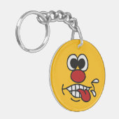 Funny Face aangepaste sleutelketen Sleutelhanger (Voorkant Links)