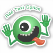 Funny Face Alien Sticker (Voorkant)