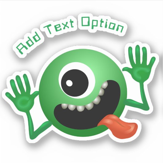 Funny Face Alien Sticker (Voorkant)