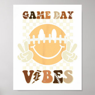 Funny Face American Football Game Dag Vibes Sport Poster