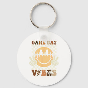 Funny Face American Football Game Dag Vibes Sport Sleutelhanger