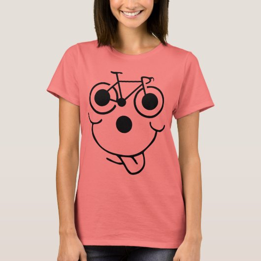 Funny Face Bicycle T-shirt (Voorkant)