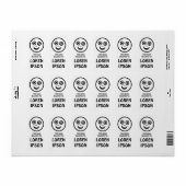 Funny Face - Boek Bord Etiket (Full Sheet)