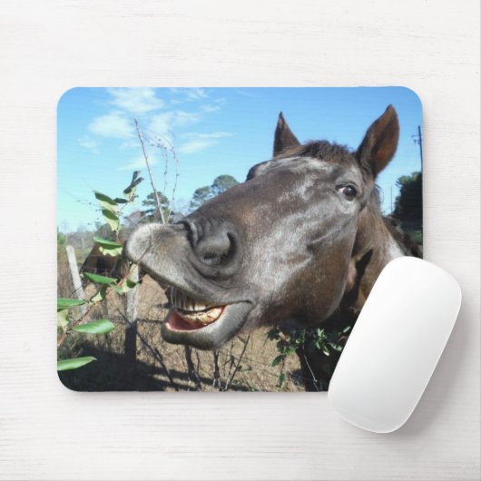 Funny Face brown paard Muismat (Met muis)