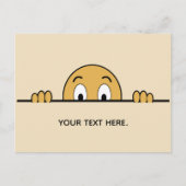 Funny Face Cartoon Custom Text Briefkaart (Voorkant)