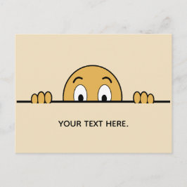 Funny Face Cartoon Custom Text Briefkaart