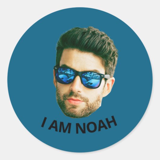 Funny Face Cture Birthday Party Matching Ronde Sticker (Voorkant)