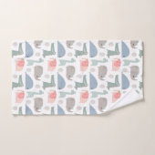 Funny Face Cute Doodle Animal Patroon Bad Handdoek (Handdoek)