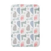 Funny Face Cute Doodle Animal Patroon Badmat (Voorkant Verticaal)