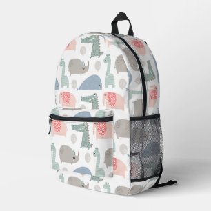 Funny Face Cute Doodle Animal Patroon Bedrukte Rugzak