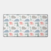 Funny Face Cute Doodle Animal Patroon Bureaumat (Voorkant)