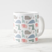 Funny Face Cute Doodle Animal Patroon Grote Koffiekop (Voorkant rechts)
