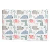 Funny Face Cute Doodle Animal Patroon Kussensloop (Achterkant)