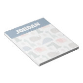 Funny Face Cute Doodle Animal Patroon Notitieblok (Schuin)