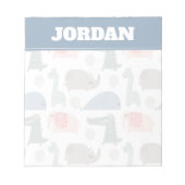 Funny Face Cute Doodle Animal Patroon Notitieblok (Voorkant)