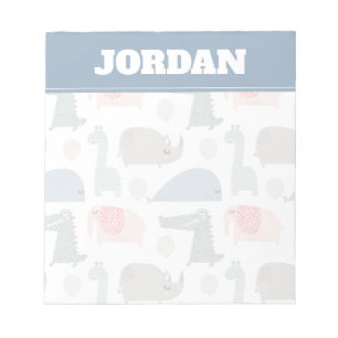 Funny Face Cute Doodle Animal Patroon Notitieblok