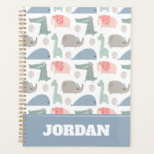 Funny Face Cute Doodle Animal Patroon Planner (Voorkant)