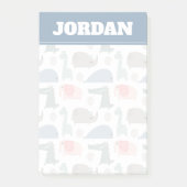 Funny Face Cute Doodle Animal Patroon Post-it® Notes (Voorkant)