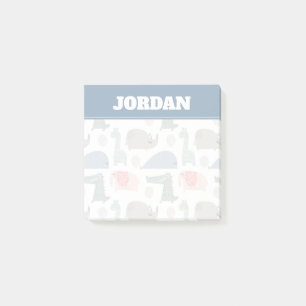 Funny Face Cute Doodle Animal Patroon Post-it® Notes