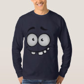 Funny face dark blue mannen t-shirt (Voorkant)