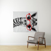Funny Face Expression Giraffe NFT Art Download Ta Wandkleed (In Situ (horizontaal))