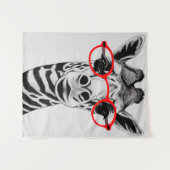 Funny Face Expression Giraffe NFT Art Download Ta Wandkleed (Voorkant (horizontaal))