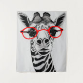 Funny Face Expression Giraffe NFT Art Download Ta Wandkleed (Voorkant)