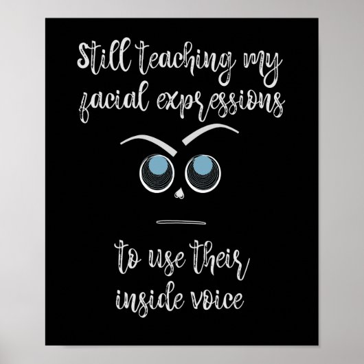 Funny Face Expressions Inside Voice Quote Poster (Voorkant)