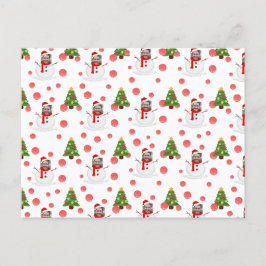 Funny Face Foto gepersonaliseerd Snowman Kerstmis Briefkaart