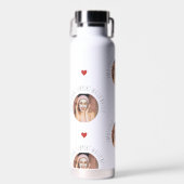 Funny Face Foto Valentijnsdag Emotional Support Waterfles (Voorkant)