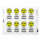 Funny Face - Geel - Book Bord Etiket (Full Sheet)