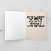 FUNNY FACE GO CRAZY RETRO BIRTHDAY CARD KAART (Binnen)