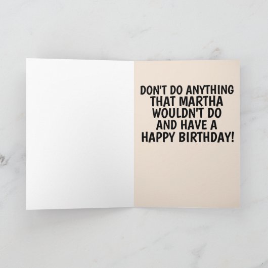 FUNNY FACE GO CRAZY RETRO BIRTHDAY CARD KAART (Binnen)