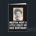 FUNNY FACE GO CRAZY RETRO BIRTHDAY CARD KAART<br><div class="desc">MARTHA HEEFT EEN BEETJE CRAZY GEDAAN OP HAAR BIRTHDAAGKAART</div>