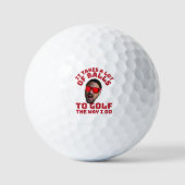 Funny Face Golf Quote It Takes a Lot of Balls Golfballen (Voorkant)