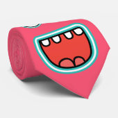 Funny Face Googly Eye Monster Grin Stropdas (Opgerold)