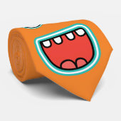 Funny Face Googly Eye Monster Grin Stropdas (Opgerold)