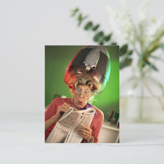 Funny Face Grandma Sjabloon Briefkaart (Staand voorkant)