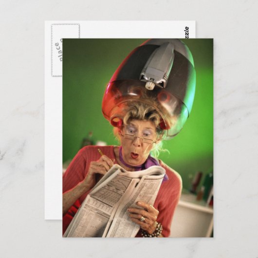 Funny Face Grandma Sjabloon Briefkaart (Voorkant / Achterkant)