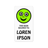 Funny Face - Green - Book Bord Etiket (Voorkant)